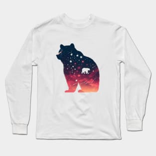 silhouette of a bear Long Sleeve T-Shirt